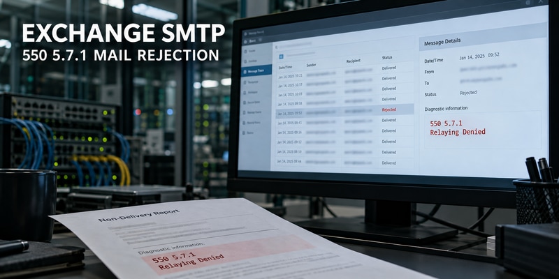 Fix SMTP Error 550 5.7.1 in Exchange Online and Exchange Server