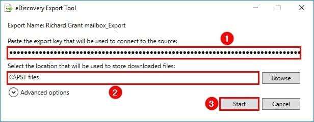 export office 365 mailboxes to pst using ediscovery