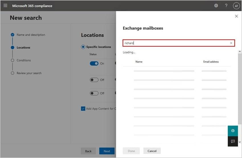 mailbox search to export pst from exchange online