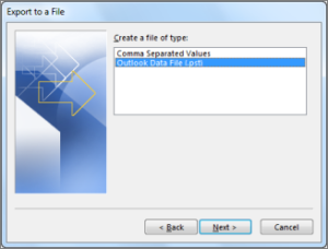 create file type for outlook