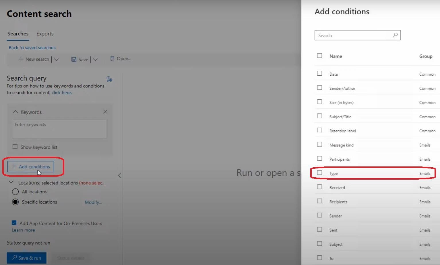 find the office 365 mailboxes to export