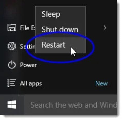 restart your computer
