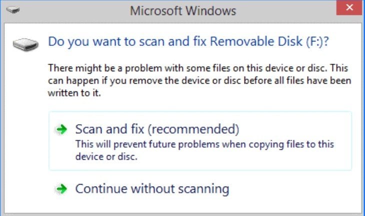 scanner et réparer un disque dur externe