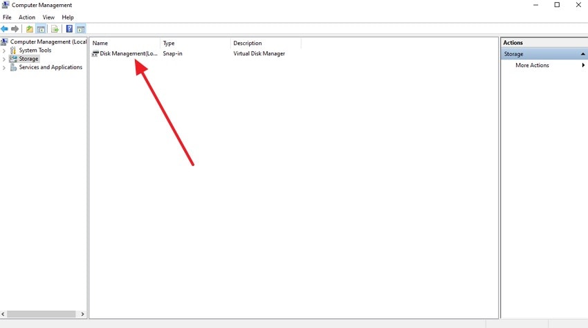 select disk management