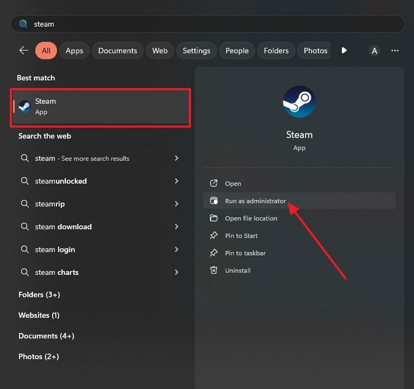 ejecutar Steam como administrador