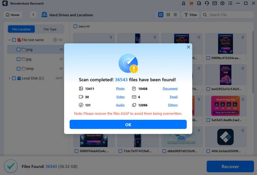 previsualizar y recuperar archivos perdidos