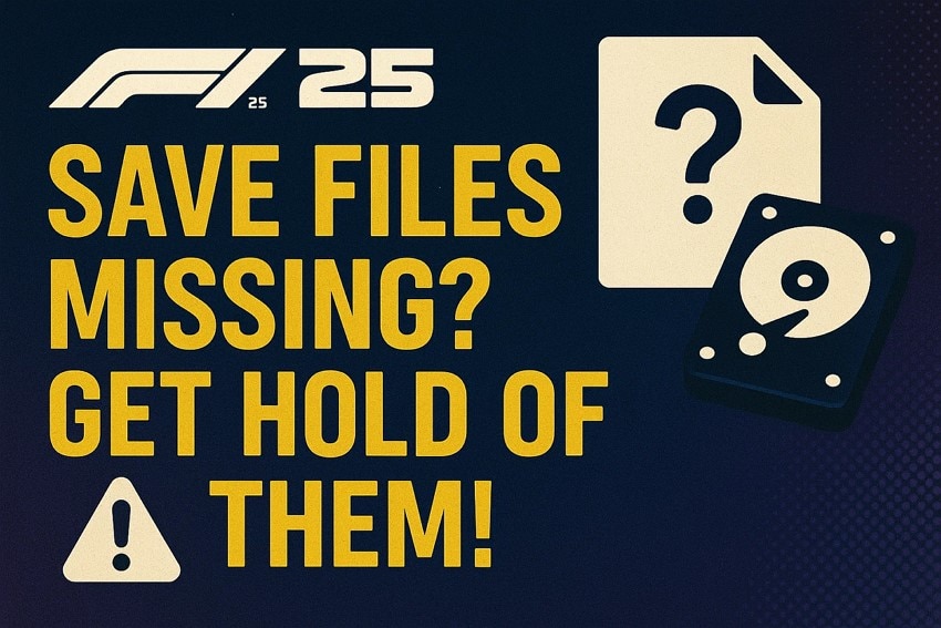 find missing f1 25 save files
