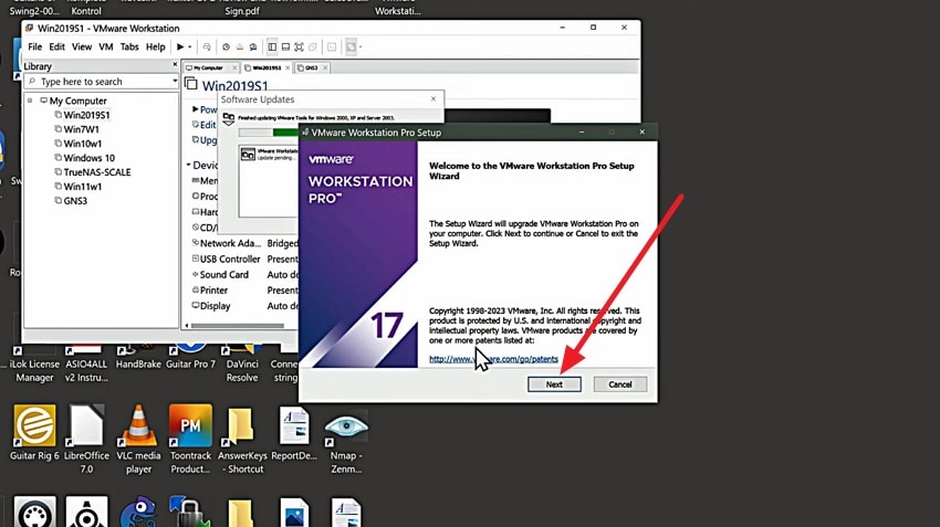 press next to complete process