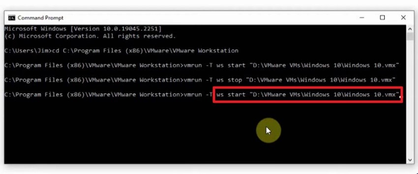 run start command to restart