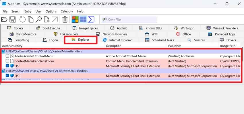 re-enable explorer extensions in smaller test batches