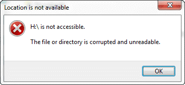 file directory is corrupted