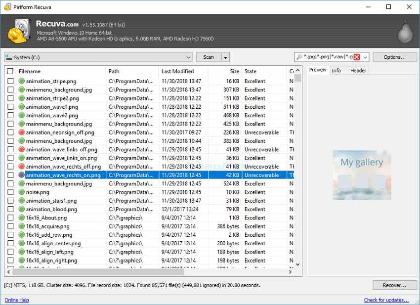 use recuva data recovery tool
