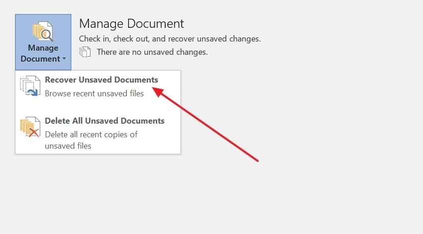 recover unsaved word documents 