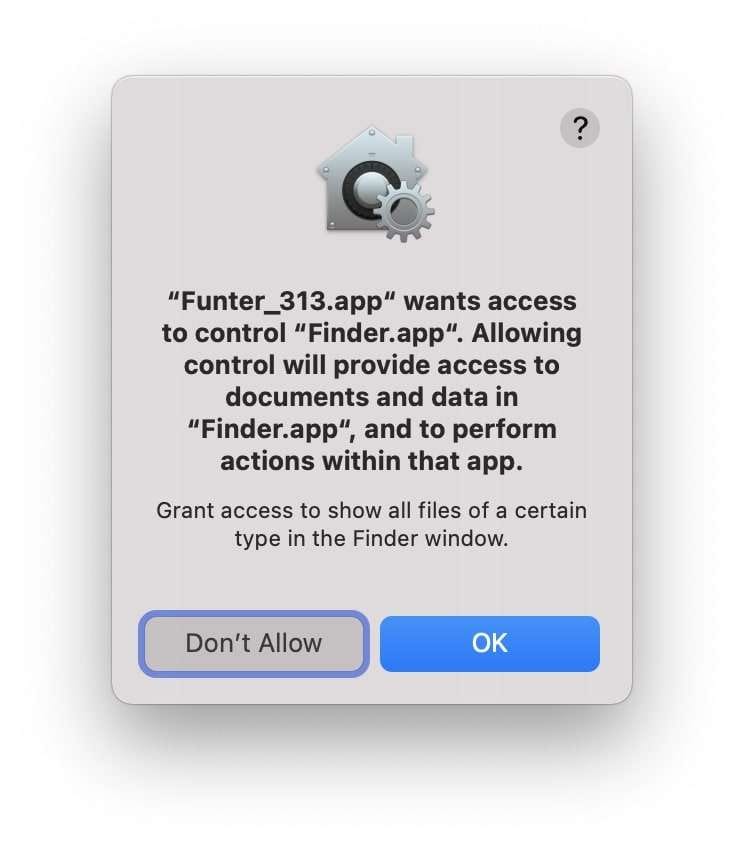 allowing access in funter