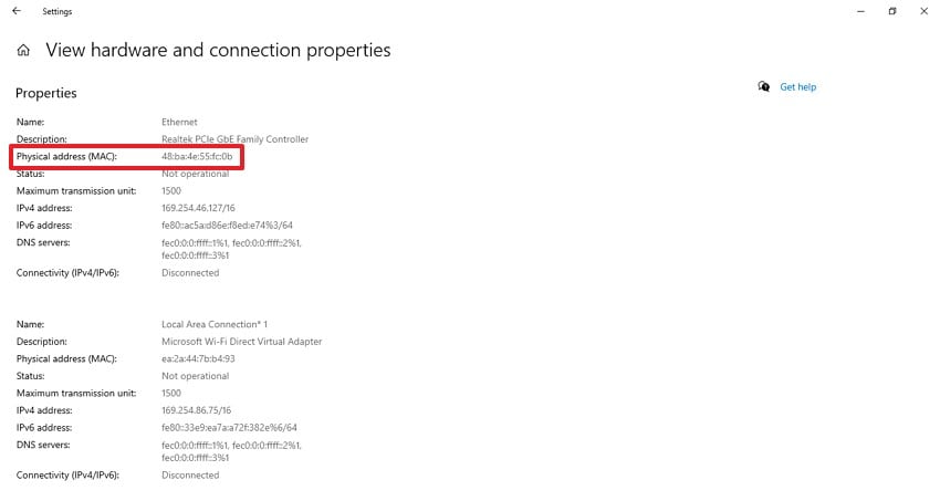 locate physical mac address