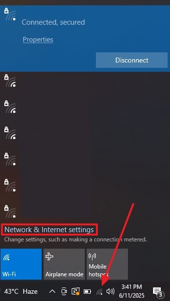 shift network and internet settings