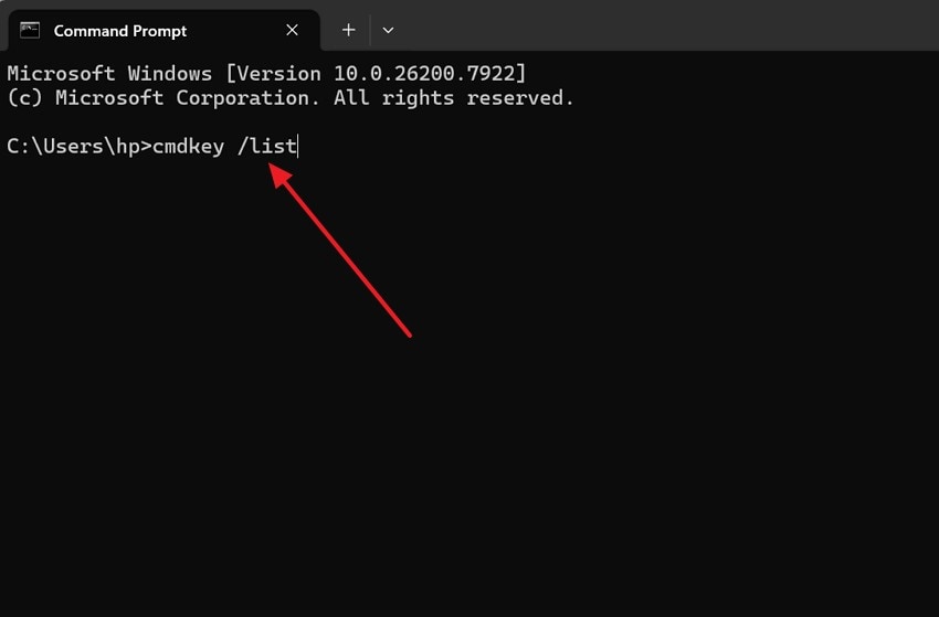type command and hit enter