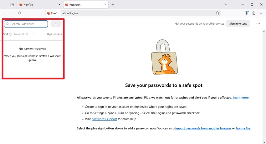 check and modify saved passwords