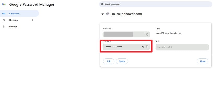 view credentials and modify