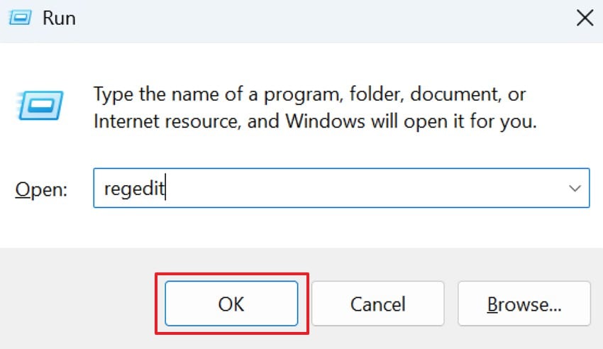 run command to proceed