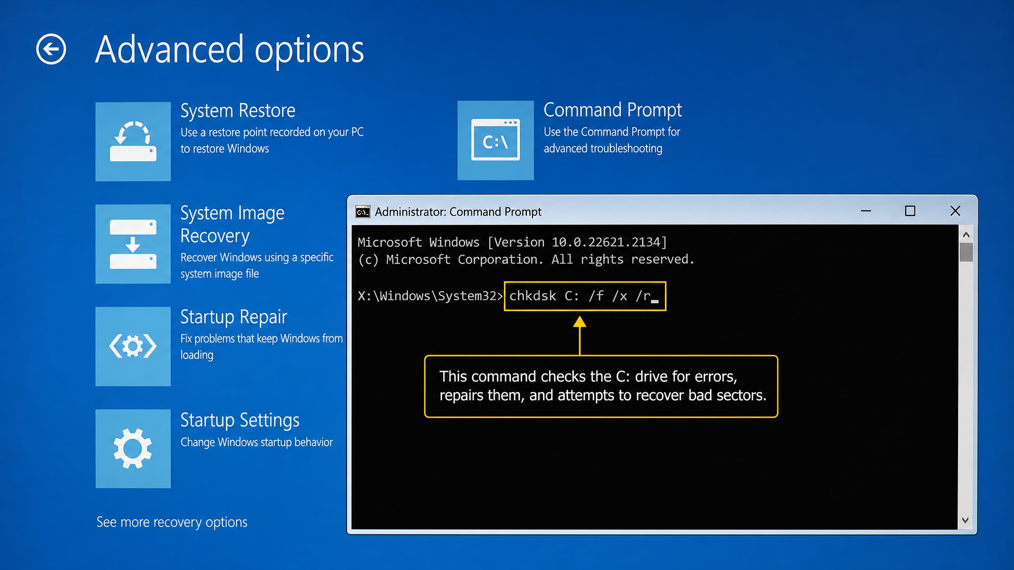 run chkdsk