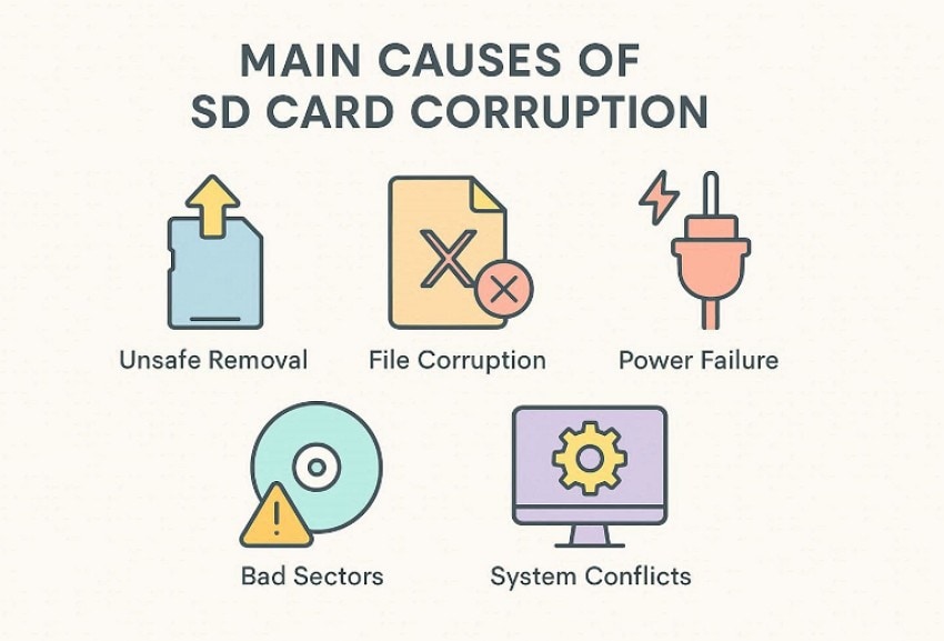 causes behind card corruption