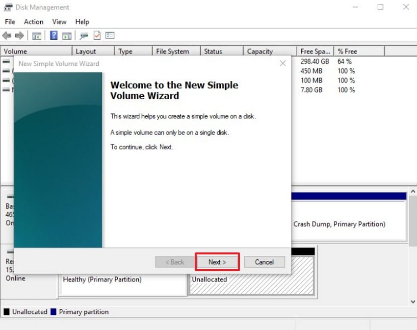 pick the next button
