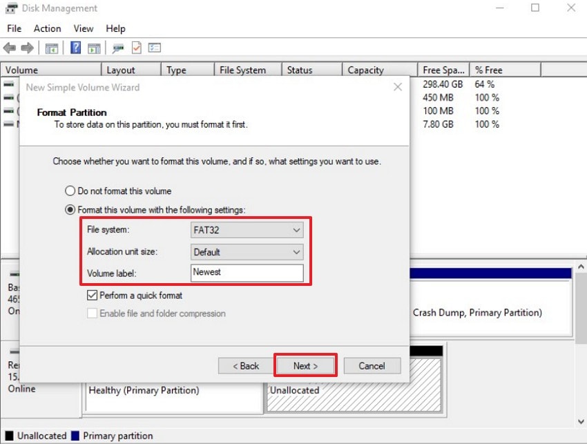 choose the required file system