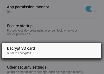 decrypt corrupted sd card on android