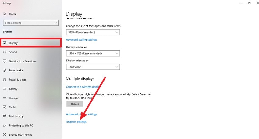 access graphics settings