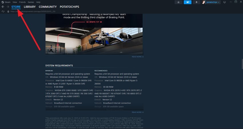 verify game specs steam