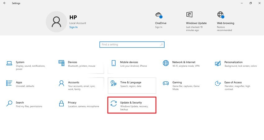 windows update settings
