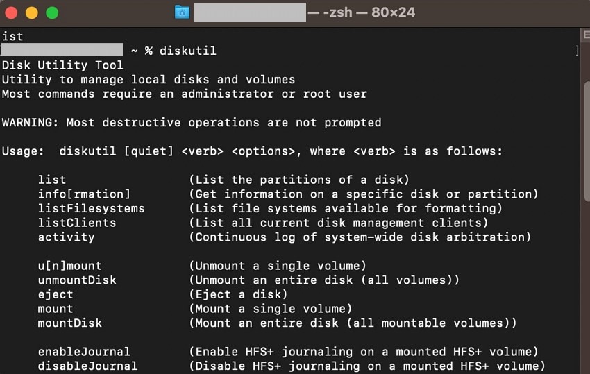 run terminal disk repair
