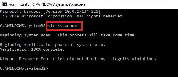 scan and restore system files