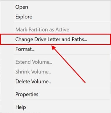 change drive letter and paths