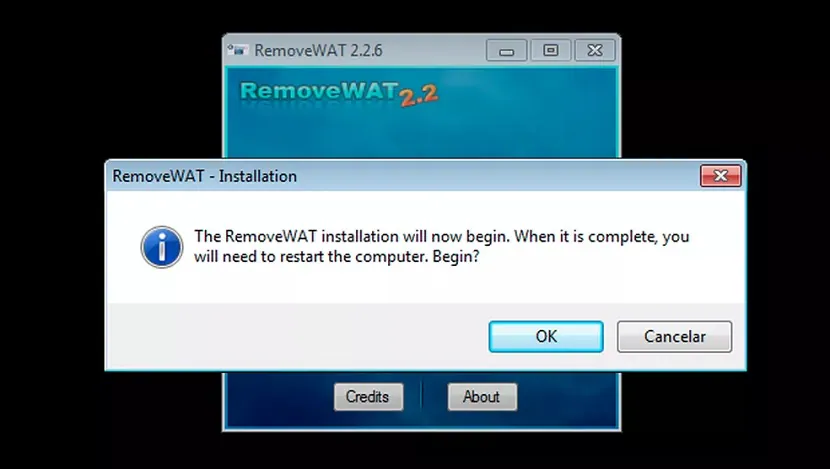 removewat disables all verification safeguards