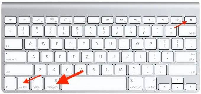 reiniciar mac desde el teclado 
