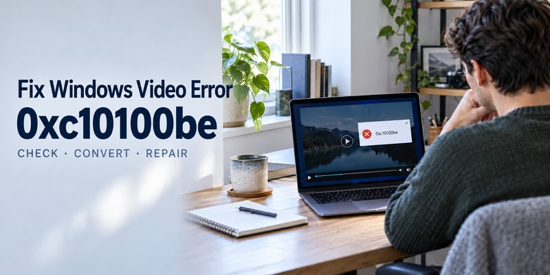 How to Fix the 0xc10100be Video Error in Windows