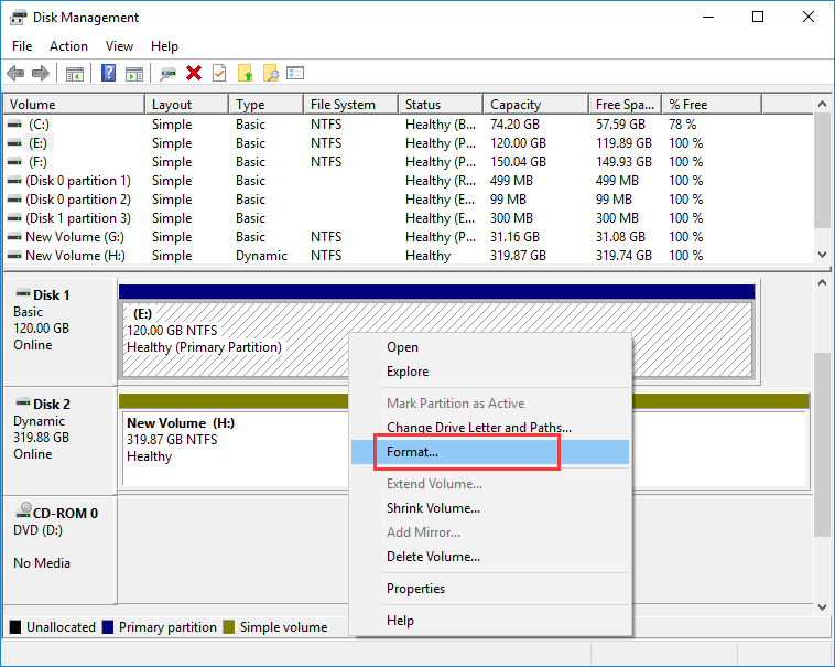 Quick format your flash drive