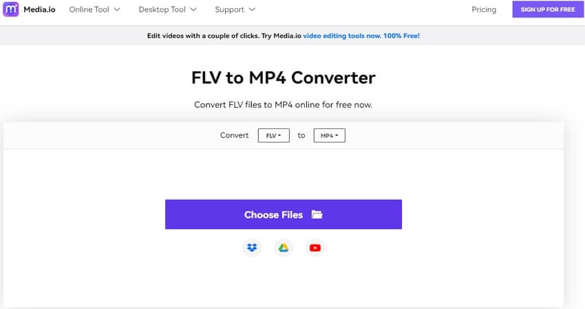 media.io flv to mp4 converter online