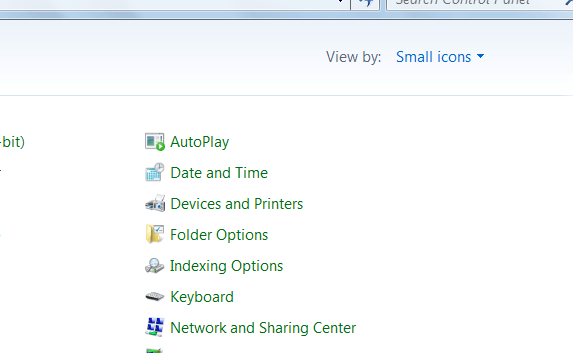 control panel folder options