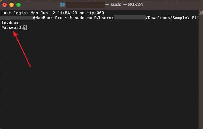 permanently delete file terminal mac