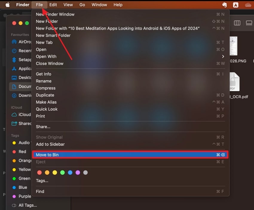 open mac in safe mode and delete