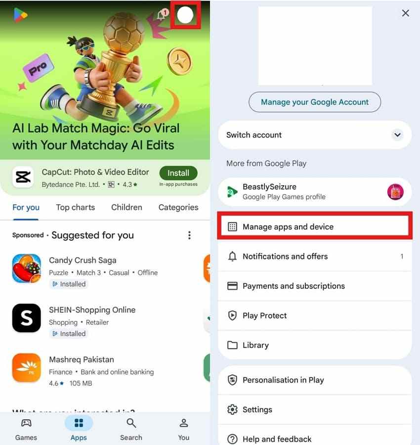 manage apps and device on android