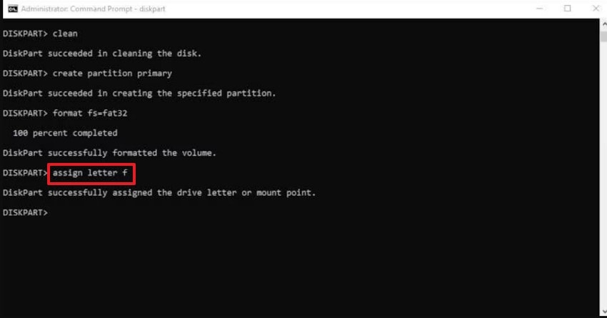 assign new partition letter