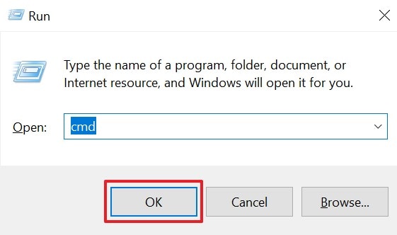 access cmd prompt box