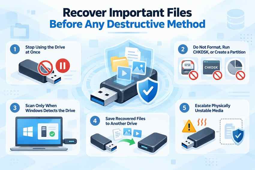 protect files before destructive formatting