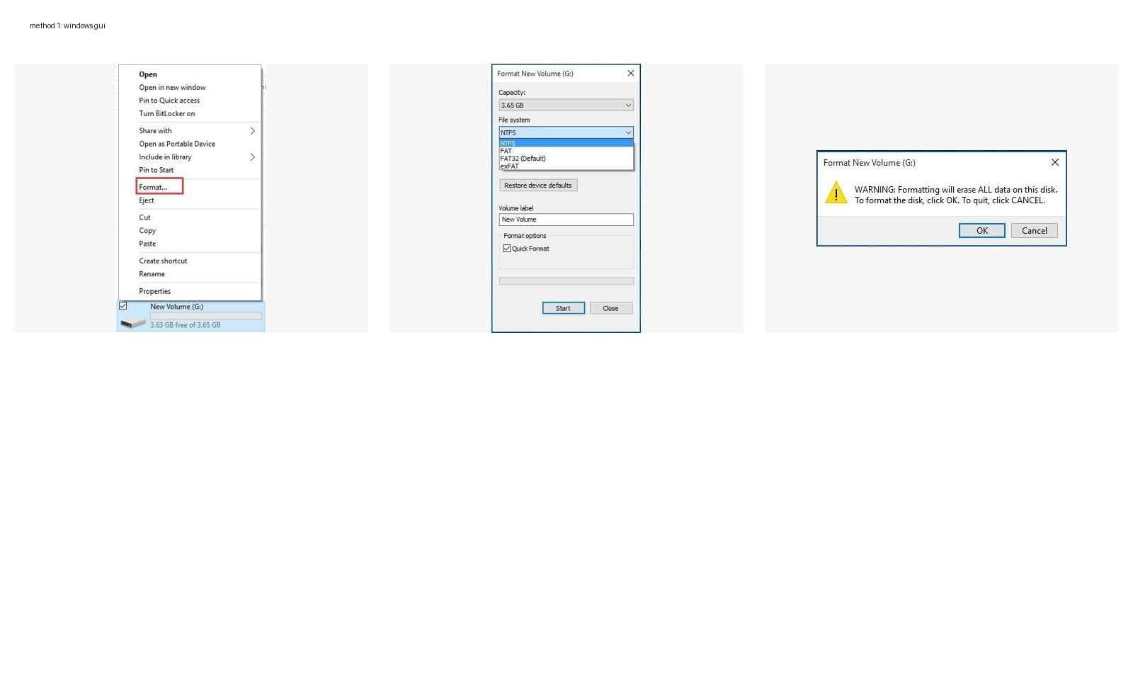windows steps to format a 32gb sd card to fat32