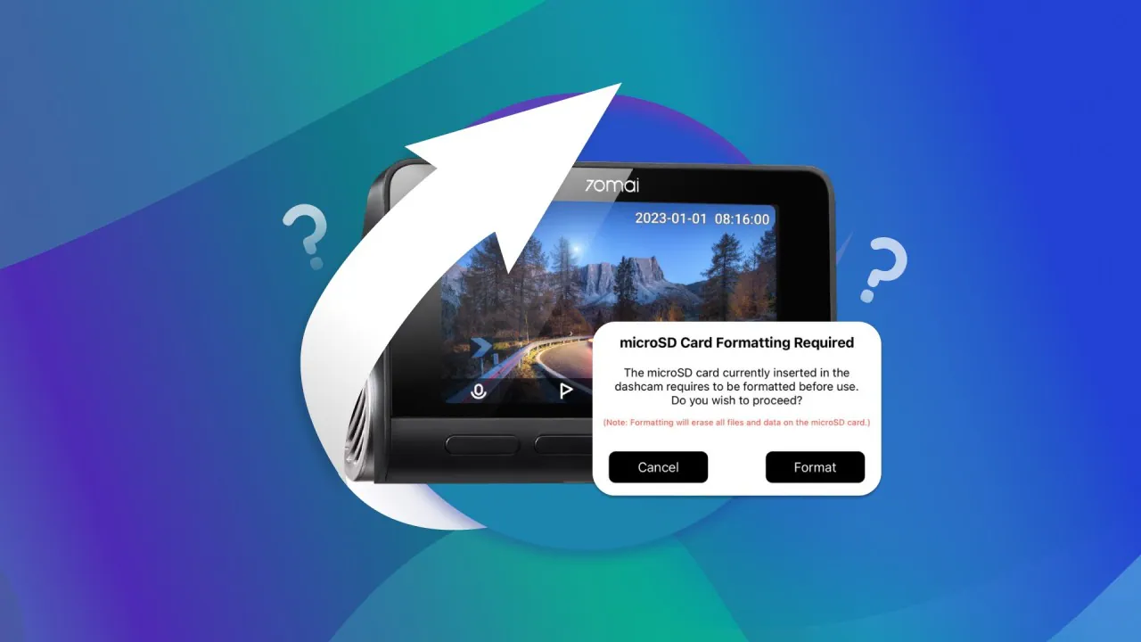 format sd card for dash cam