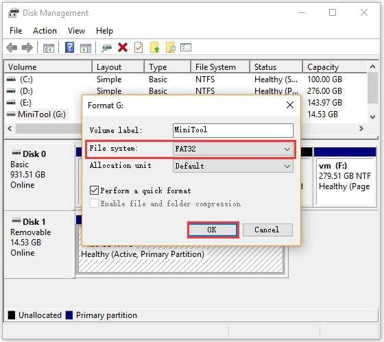 formater une clé USB en fat32